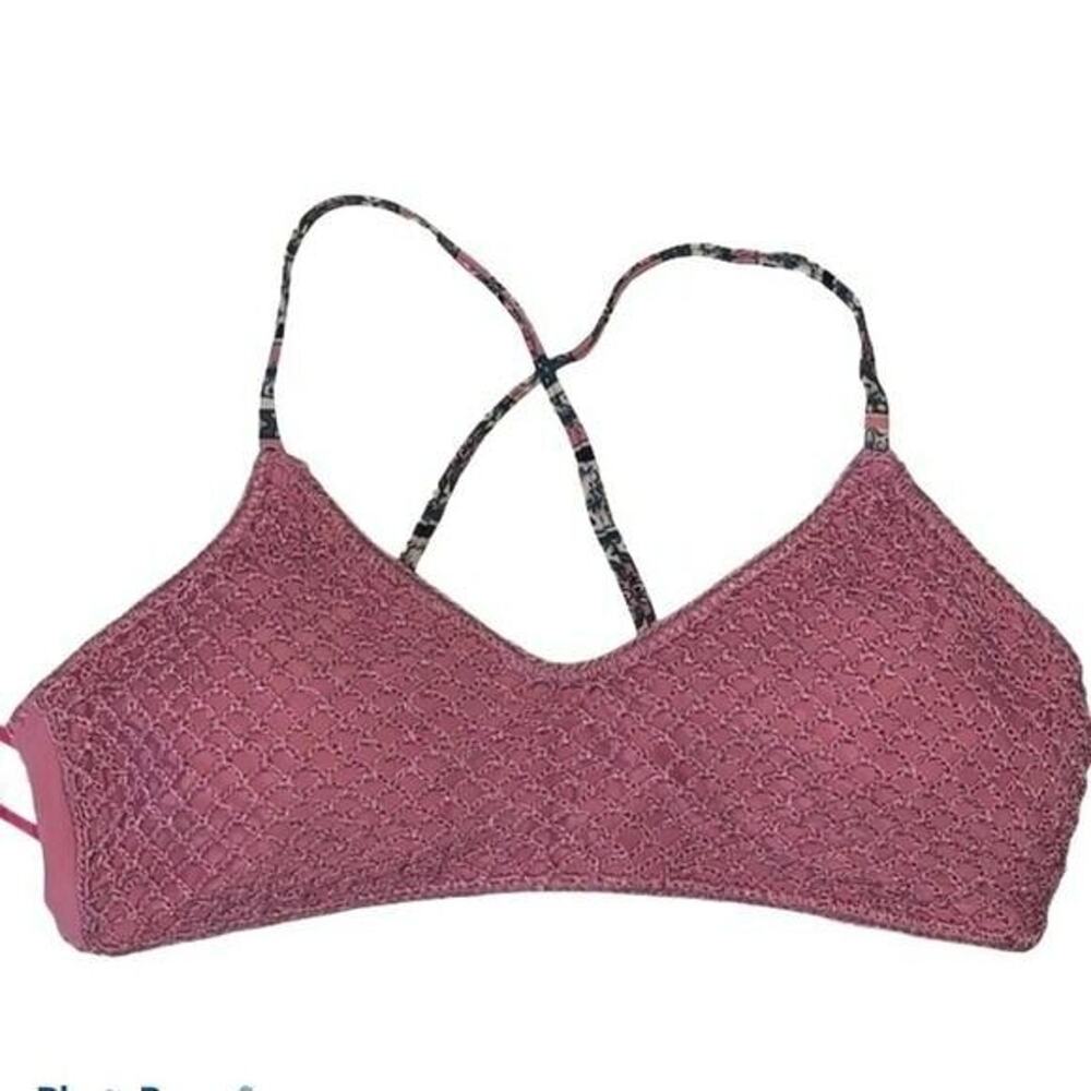 Xhilaration crochet bralette tie back cross top XL NWT
